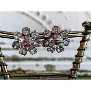 Vintage Austrian Star Brand Rhinestone Earrings